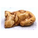 Japanese Camel and Pig Netsuke