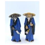 Pair of Chinese Wanderer Statues