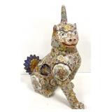 Large Signed Japanese Kutani Kirin Beast