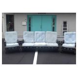 Chinoiserie Chinese Black Furniture Set