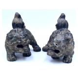 Pair of Iron Foo Dogs