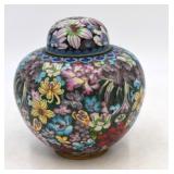 Asian Enameled Flower Jar