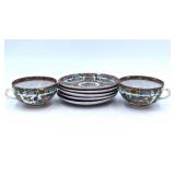 7 PC. Imari Tea and Plate Set
