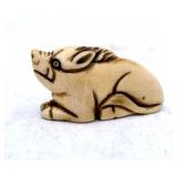 Japanese Netsuke Hog