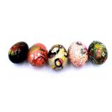 5 Asian Painted Eggs