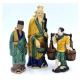 Set of Asian Villager Statues
