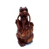 Wooden Signed Netsuke Dragon