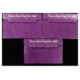 3 1987 US Coin Proof Sets