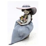 Lladro Vintage Bouquet Girl Porcelain Figurine