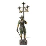 Bronze Signed G. Bronz Figural Candelabra