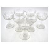 7 Bouquet Crystal Glasses