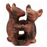 Mexican Red Clay Colima Pottery Dogs
