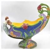 Art Nouveau French Majolica Mermaid Centerpiece