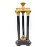 Empire Style Black and Brass Tripod Pedestal Base