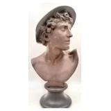 Wedgwood Black Basalt Bust of Mercury on Pedestal