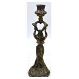 Metal Nouveau Style Candle Stick Holder