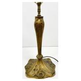 Art Nouveau Dark Table Lamp Base Marked 900