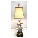 Meissen-Style Rococo Porcelain Figural Table Lamp