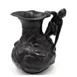 Signed Lucien Alliot Bronze Pitcher