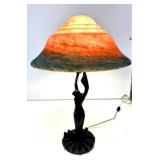 Art Deco Female Figure Table Lamp