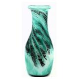 Hand-Blown Glass Swirl Vase