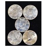 5 2003 Uncirculated Kennedy Half Dollar Coins