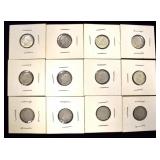 12 Roosevelt Dimes up to 1964