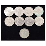 9 Ike Dollar Coins Lot