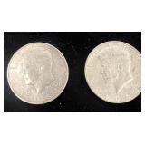2 - 1964-D Kennedy Half Dollars