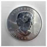 2022 Silver Canadian 5 Dollar Coin