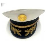 White Fire Chief Dress Cap