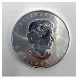 2022 Silver Canadian 5 Dollar Coin