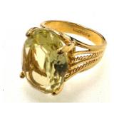 14k Electroplated Oval Ring
