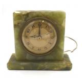 Art Deco Green Onyx Desk Clock