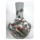 'Nine Peaches' Porcelain Bottle Vase