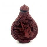 Chinese Cinnabar Snuff Bottle