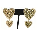 Gold Heart Earrings