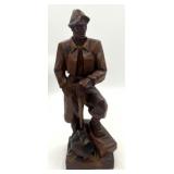 Alpine Mountaineer Wooden Figurine