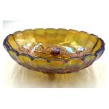Indiana Marigold Carnival Glass Fruit Bowl