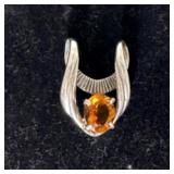 Silver Citrine Pendant