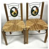 Pr of Rooster Chairs