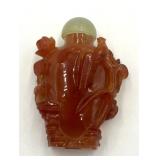 Chinese Carnelian Agate Snuff Bottle
