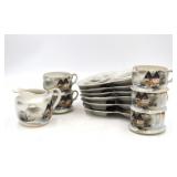 12 PC. Kutani China Tea Set