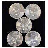 5 2003 Uncirculated Kennedy Half Dollar Coins