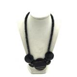 Striped Geometric Statement Necklace