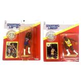 2- 1991 Kenner Starting Lineup NBA Figurines