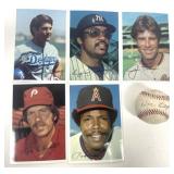 Signed MLB Baseball & 1981 Superstar Photo Cards