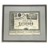 1863 $1,000 Civil War CSA War Loan Bond