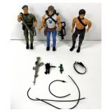 3 Rambo Figures