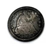 1853 Seated Liberty Half Dime